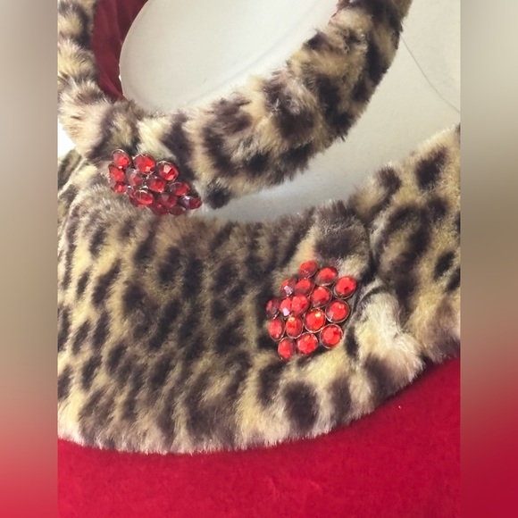 American Girl Chocolate Cherry Holiday Dress With Collar, Cuff Headband SZ 8 - Picture 12 of 14